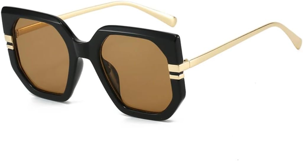 

Солнцезащитные очки для мужчин и женщин - защита UV400 - прозрачные линзы с градиентом Ocean, леопардовый принт, для занятий спортом на открытом воздухе и вождения DSVIGF, Black Tea