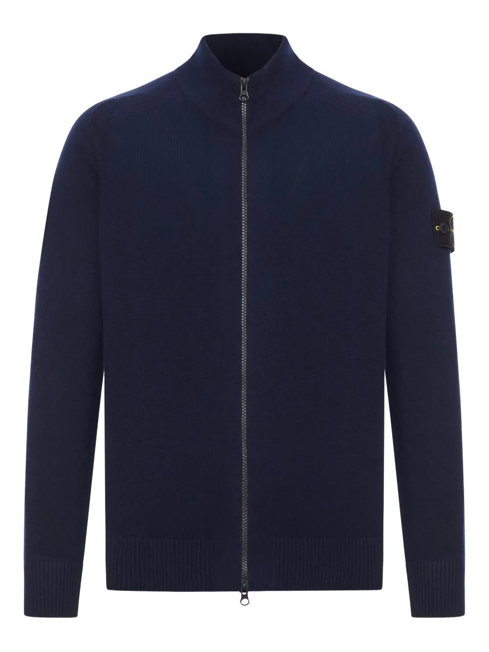 

5100044 шерстяной кардиган с застежкой-молнией на воротнике Stone Island, синий