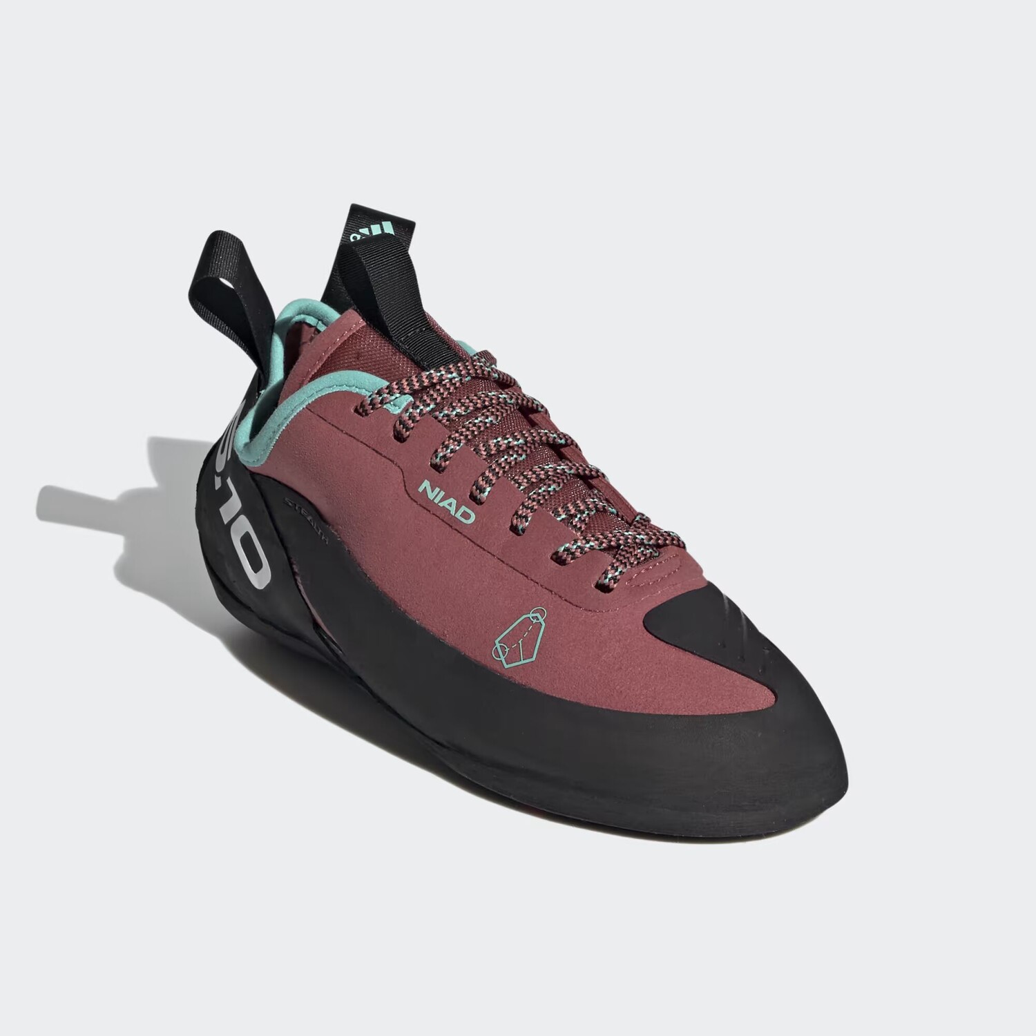Кружевные туфли Five Ten NIAD для скалолазания Adidas, цвет Core Black/Crew Red/Acid Mint — фото 4