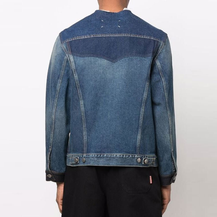 Джинсовая куртка мужская джинсовая синяя Maison Margiela, синий — фото 3