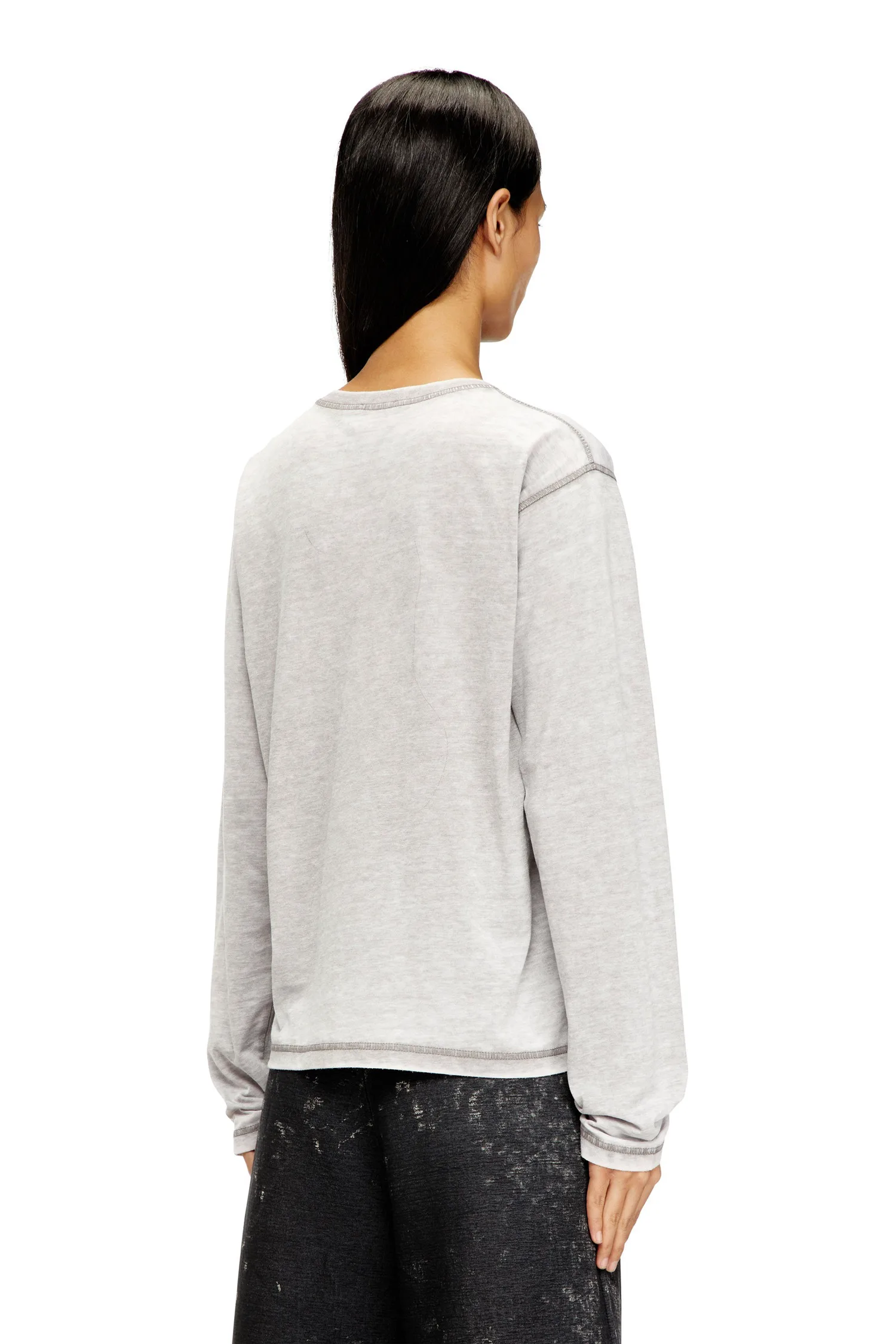 Женская футболка с длинным рукавом T-NORMY-LS Diesel, gray — фото 3