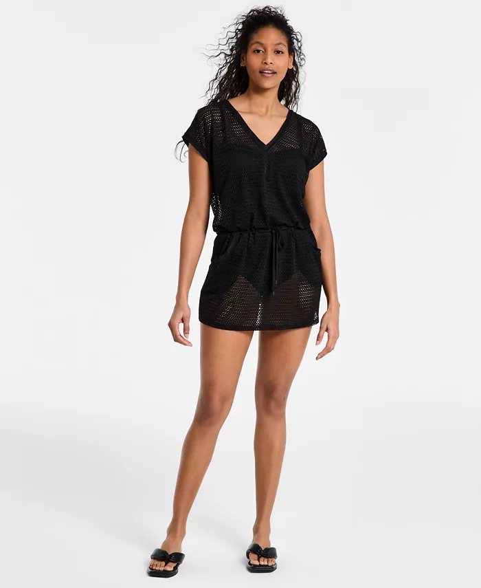 

Женская сетчатая туника на шнурке для плавания DKNY, зеленый