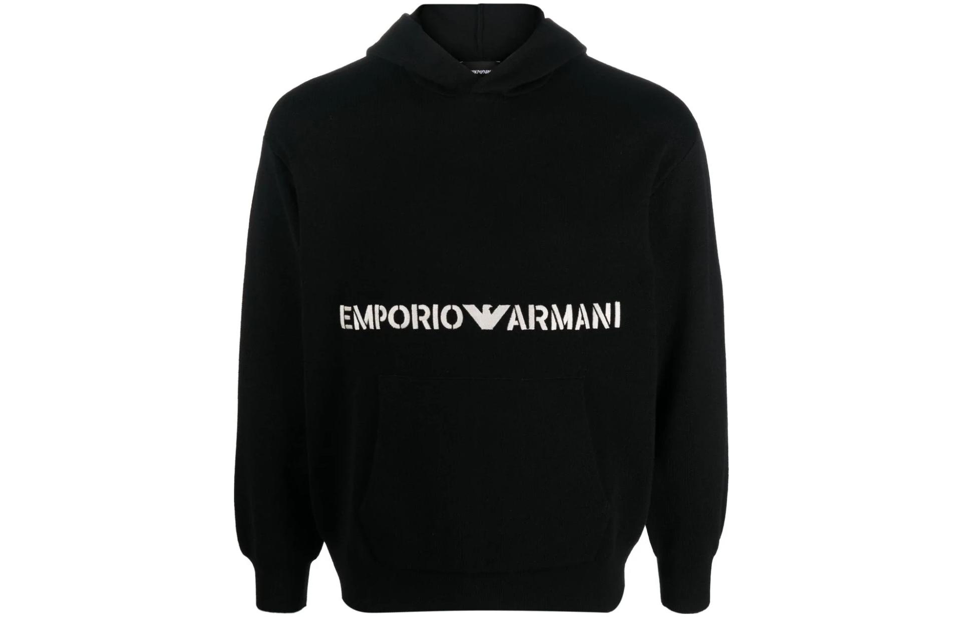 

Футболка худи мужская черная EMPORIO ARMANI