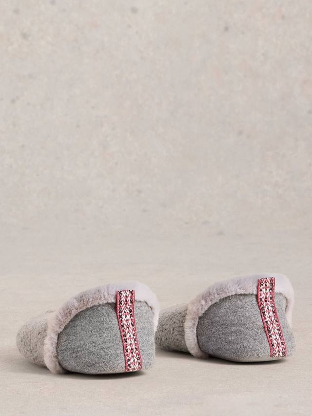 Тапочки из искусственного меха reya White Stuff, цвет Mid Grey — фото 2