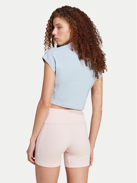 Футболка slim fit Lounge IY6744 Adidas, голубой — фото 3