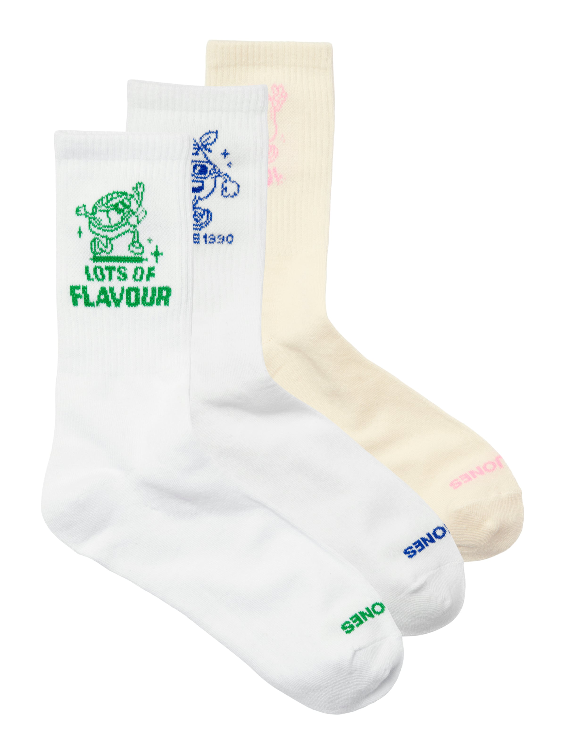 

JACK & JONES Носки 'JACFUNNY' в пастельно-желтом и белом цветах