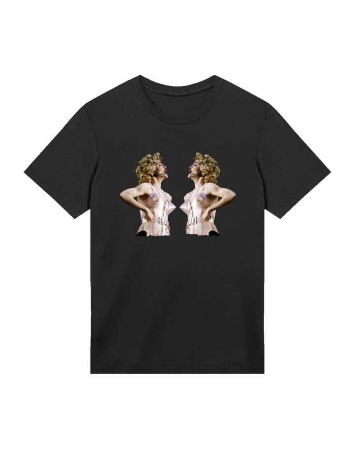 

Футболка Madonna Cone Blonde Ambition Tour 1990 в черном цвете F4NT4STIC, Черный, Футболка Madonna Cone Blonde Ambition Tour 1990 в черном цвете F4NT4STIC