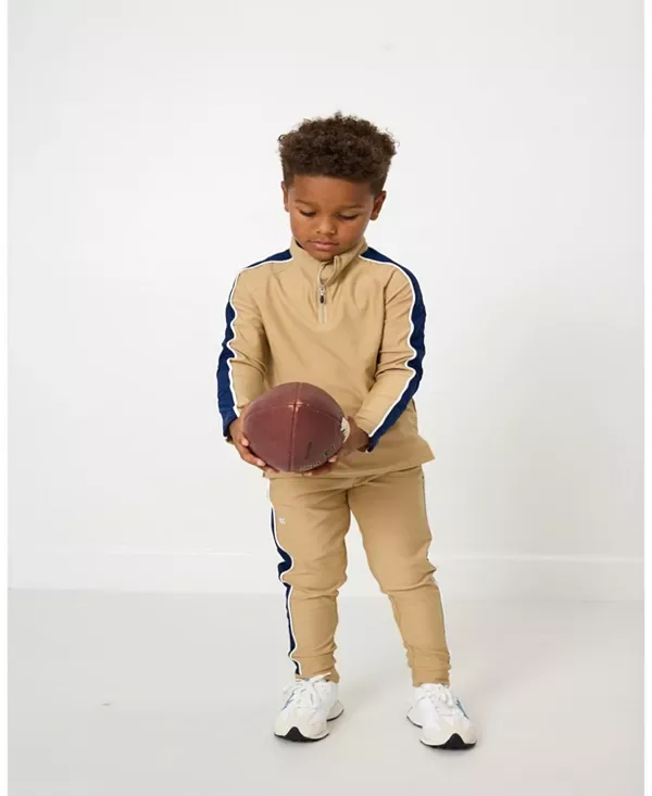 Пуловер Sideline с половинной молнией - для малышей и для взрослых. Courtside Kids, Khaki — фото 2