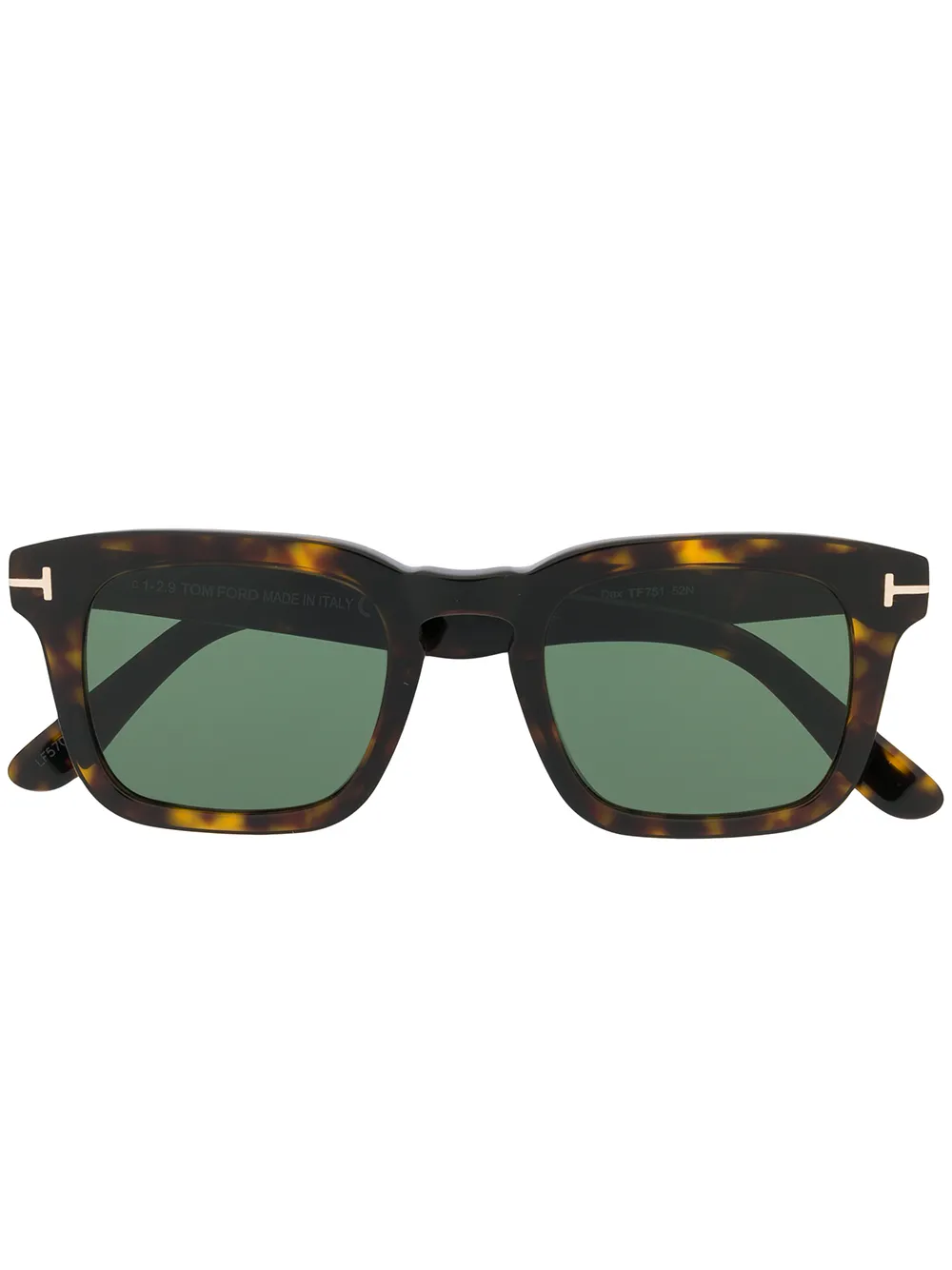 

Солнцезащитные очки черепаховой расцветки TOM FORD Eyewear, коричневый