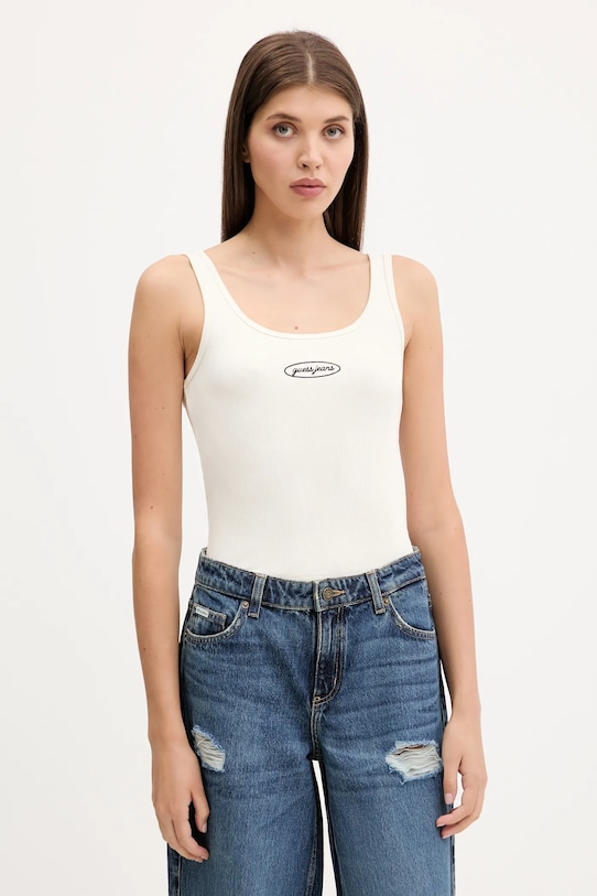 

Топ Guess Jeans, бежевый
