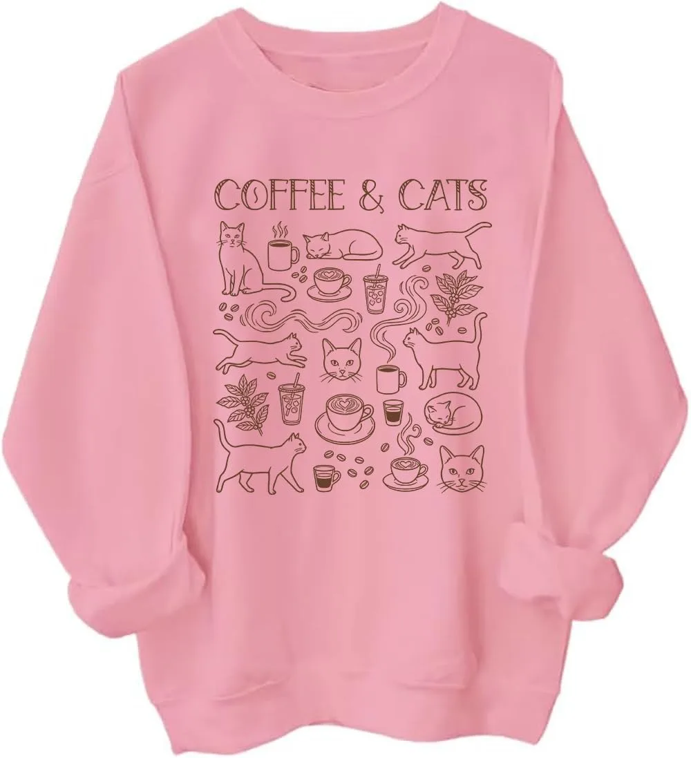 

Кофта с принтом Coffee And Cats Cynvor