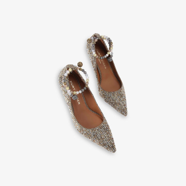 Туфли-лодочки Kurt Geiger London Belgravia на каблуке с узором, бежевый — фото 2