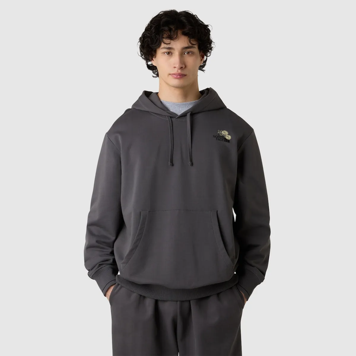 

Мужская свободная толстовка с капюшоном и цветочным принтом Dome The North Face, серый