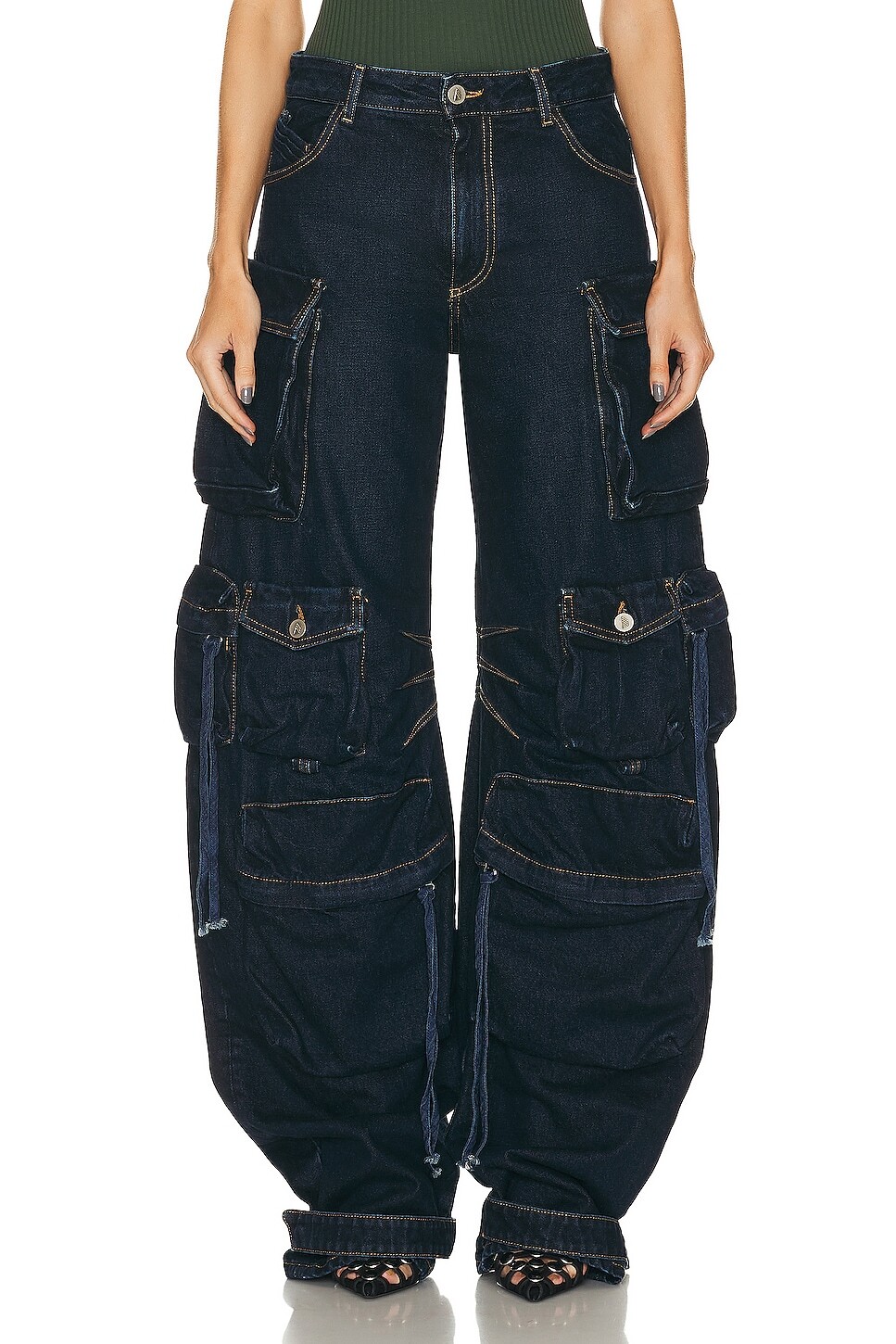 

Брюки The Attico Fern Long, цвет Dark Blue