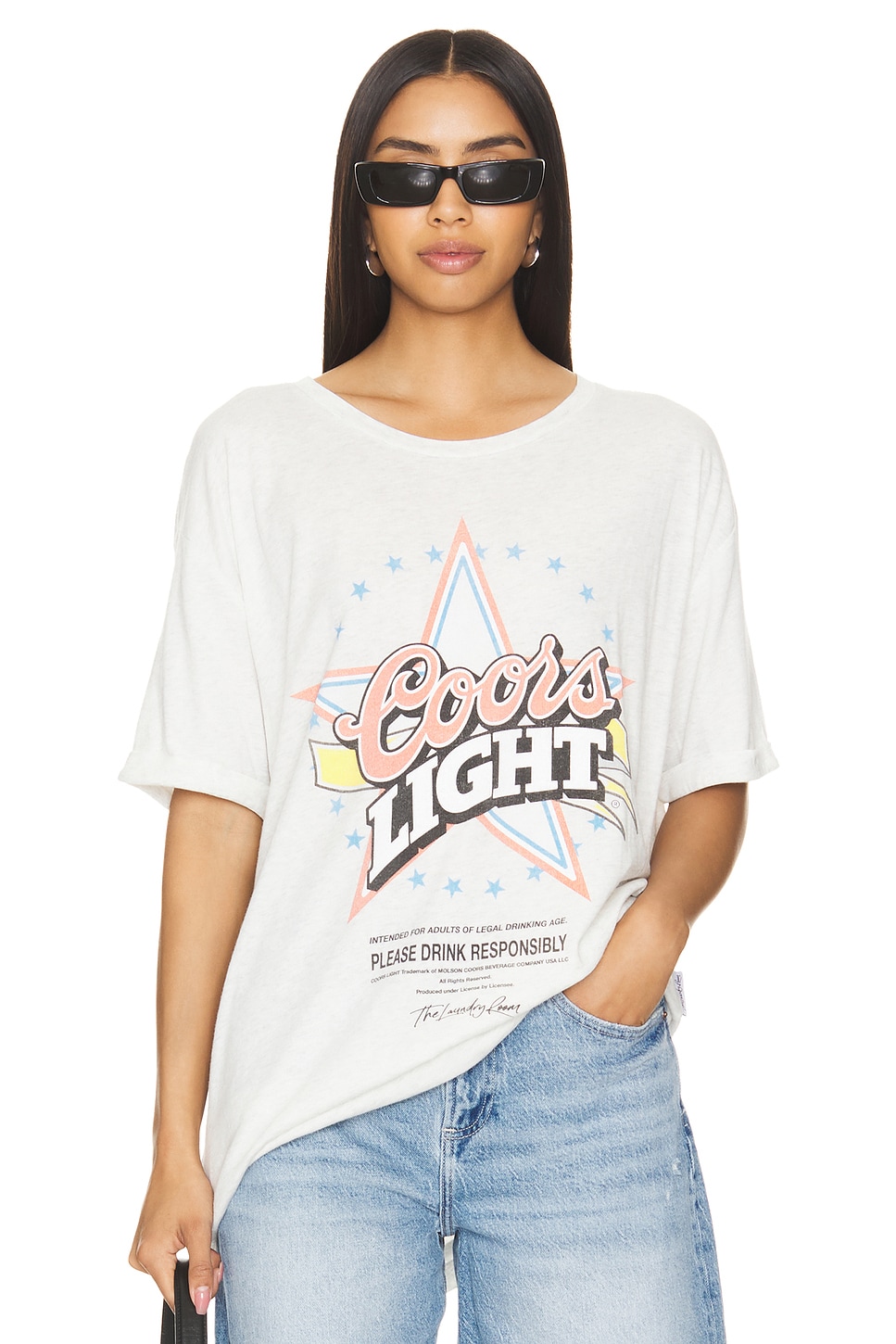 

Футболка coors light usa oversize The Laundry Room, цвет heather