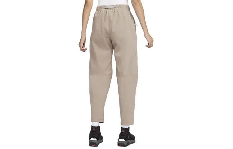 Nike Брюки спортивные вязаные ACG женские цвета хаки/белый горный — фото 4