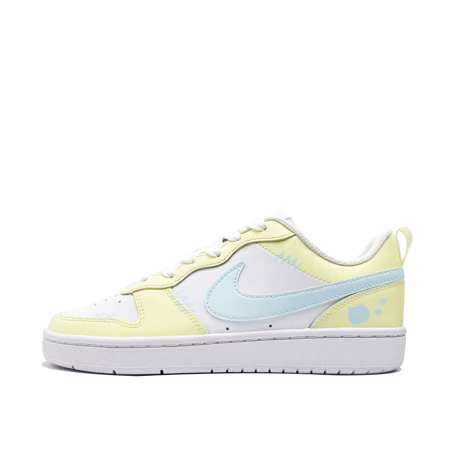 

Nike Кроссовки Court Borough Low 2 Slip Resistant Anti Kick Balance Low top Skateboard Shoes Yellow/White Kids'