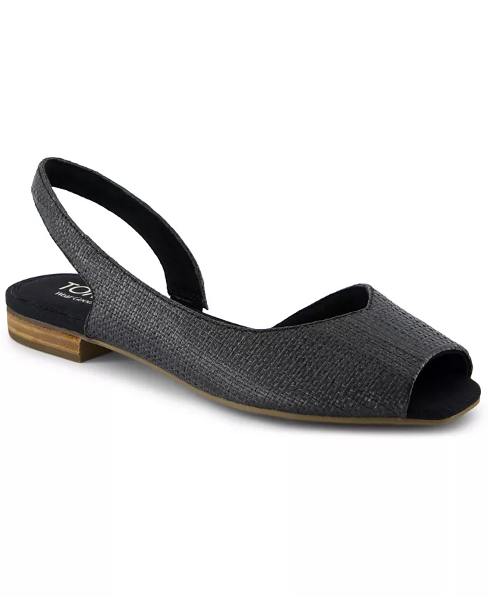 Женские балетки Briella с ремешком на пятке TOMS, черный