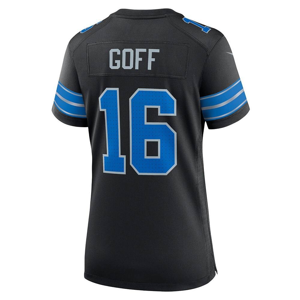 Женская черная футболка Nike Jared Goff Detroit Lions 2nd Alternate Game, цвет Lns Black — фото 4