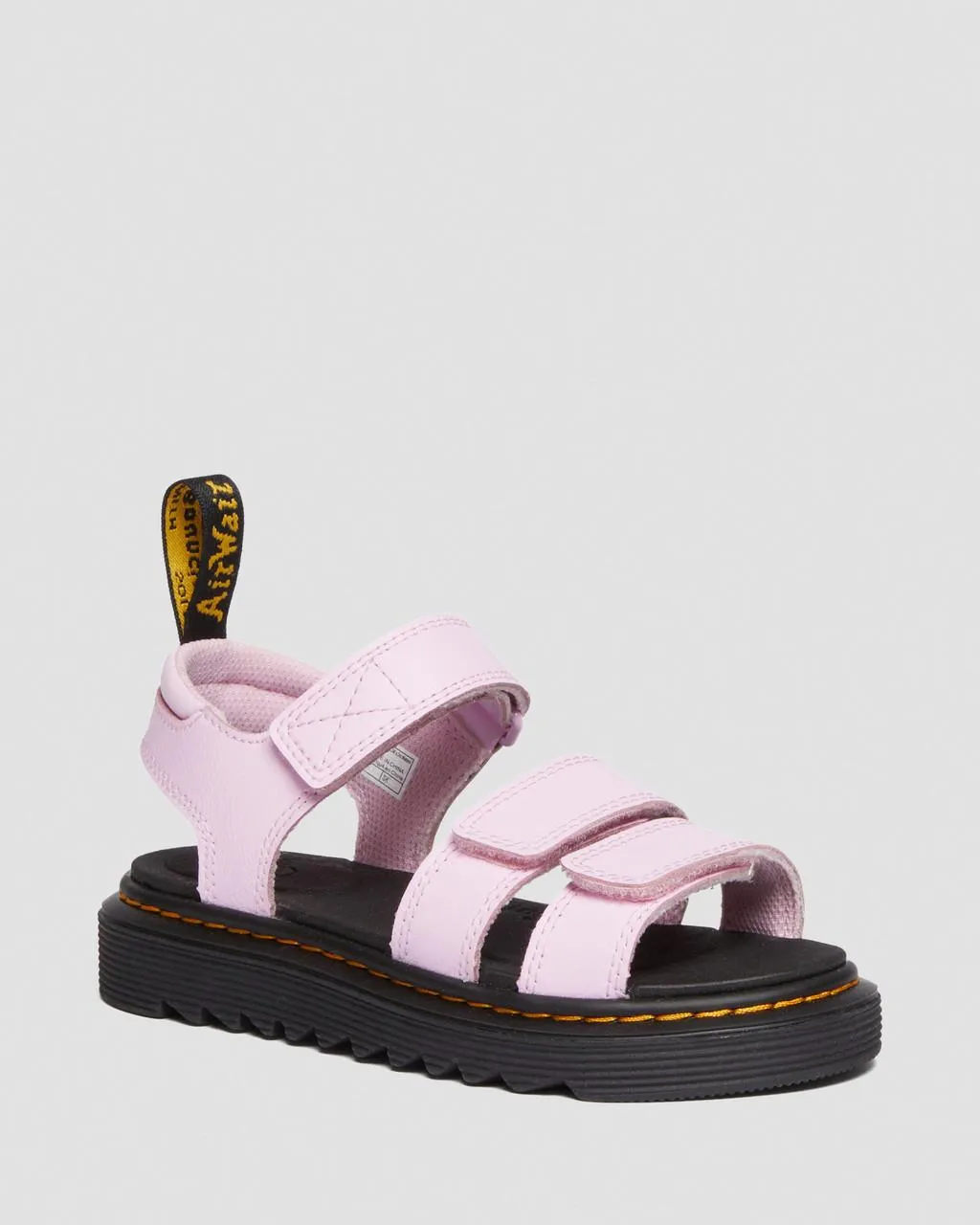 

Сандалии Dr. Martens Junior Klaire Athena с кожаным ремешком, цвет Pale Pink — Athena