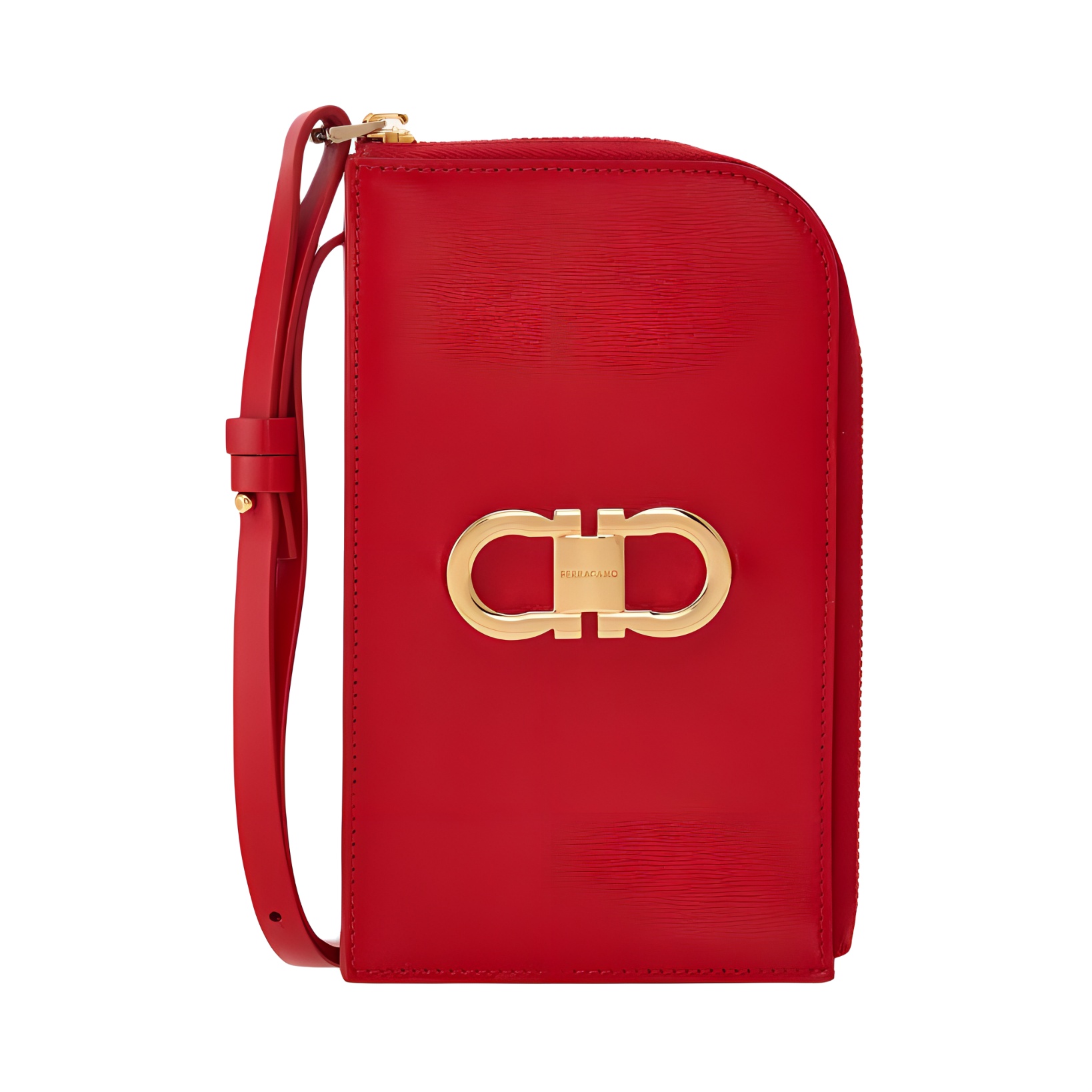 

Ferragamo GANCINI Чехол для мобильного телефона из коровьей кожи, сумка через плечо, кроссбоди, кошелек, женский, красный