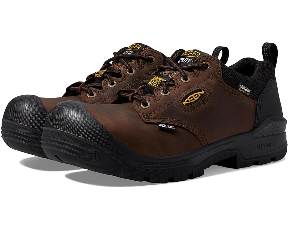 

Кроссовки KEEN Utility Independence Oxford Waterproof, цвет Dark Earth/Black
