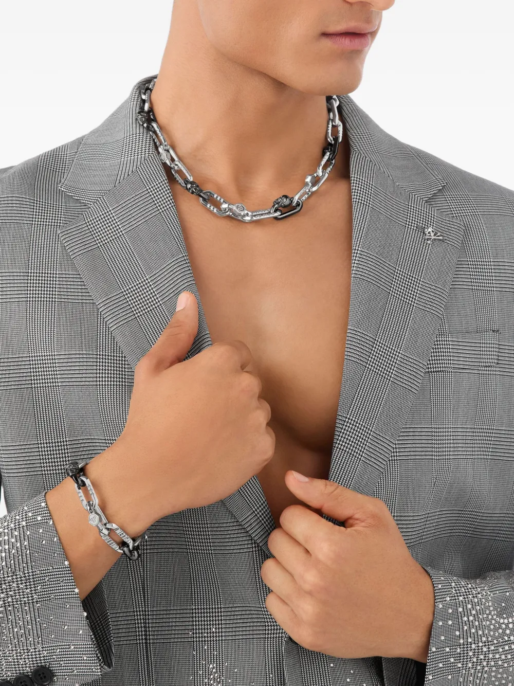 

Цепочный браслет Philipp Plein, серебяный