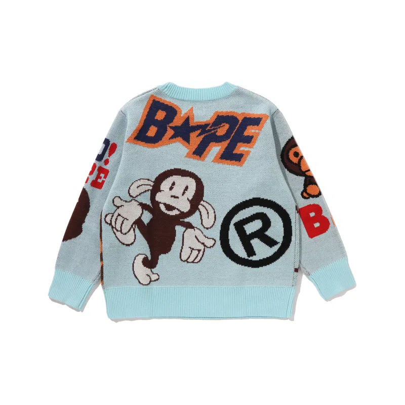 Свитер детский с капюшоном A Bathing Ape синий — фото 3