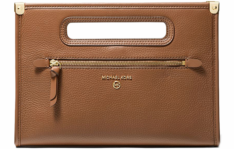 

MICHAEL KORS Сумка-клатч Jane из кожи для монет, дорожная сумка, большого размера, женская, коричневого цвета