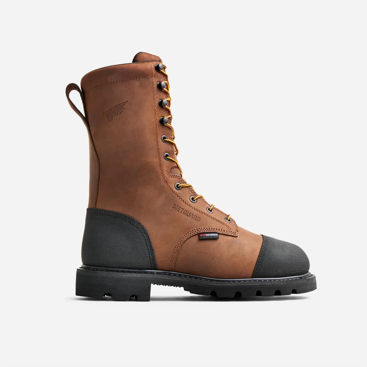 Red Wing Shoes Мужские водонепроницаемые защитные ботинки с защитным носком, коричневого цвета — фото 3