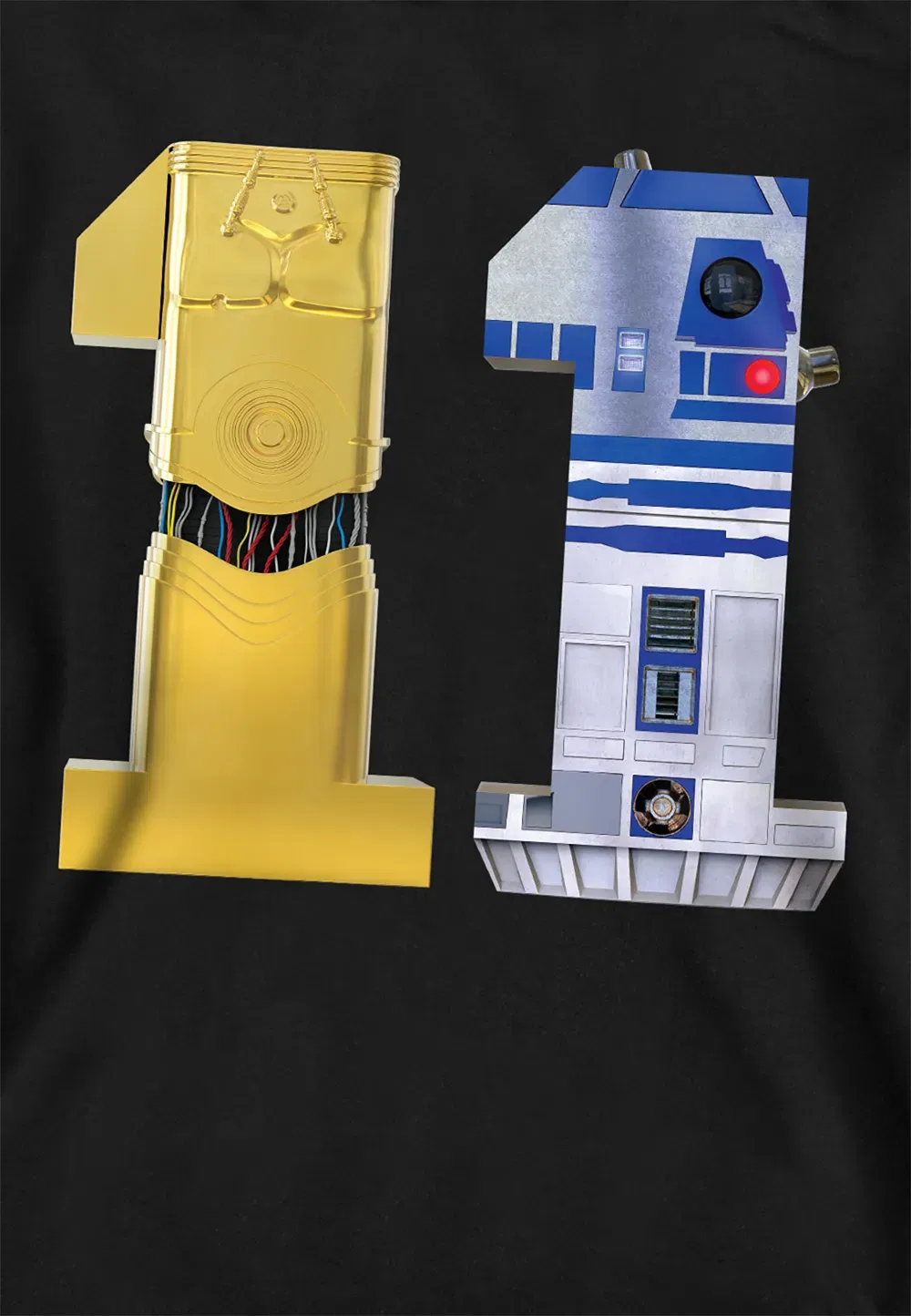 Детская худи Star Wars C3PO R2D2 Disney, черный — фото 2