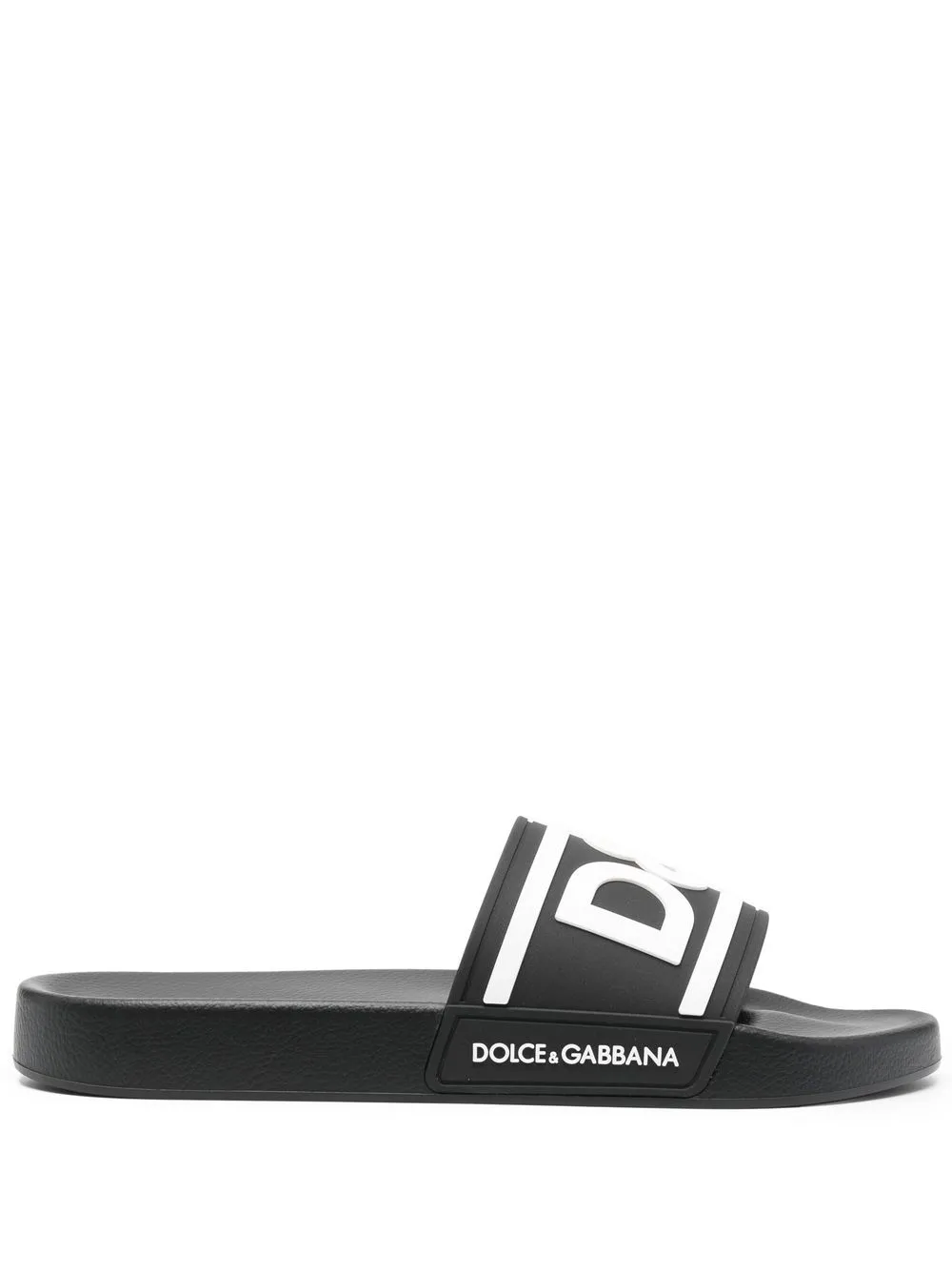 

Шлепанцы с логотипом DOLCE & GABBANA, черный