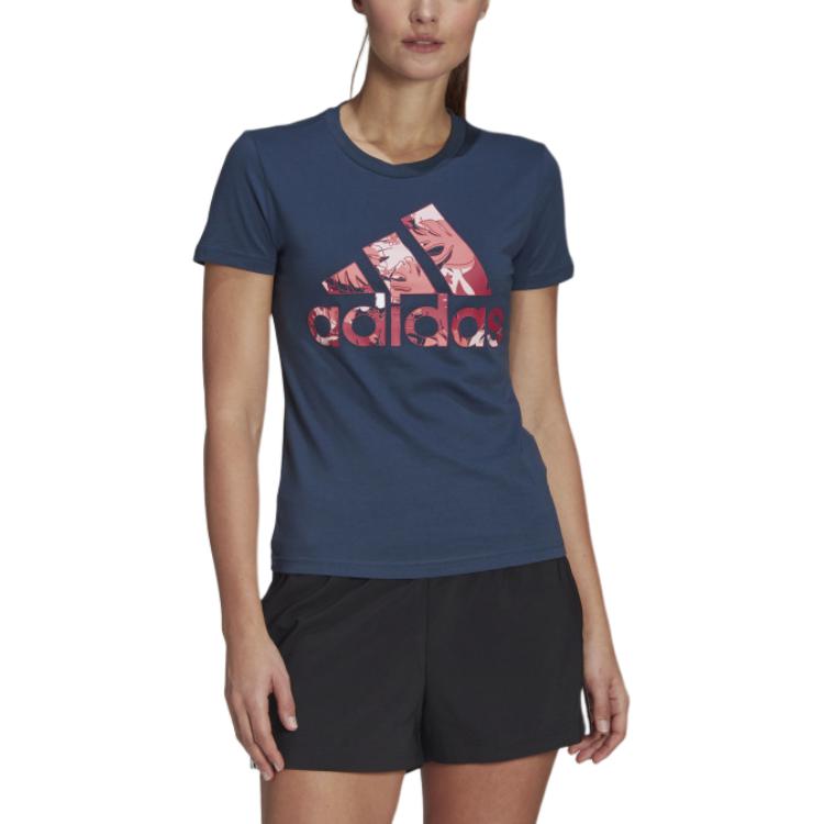 

Футболка женская морская синяя Adidas