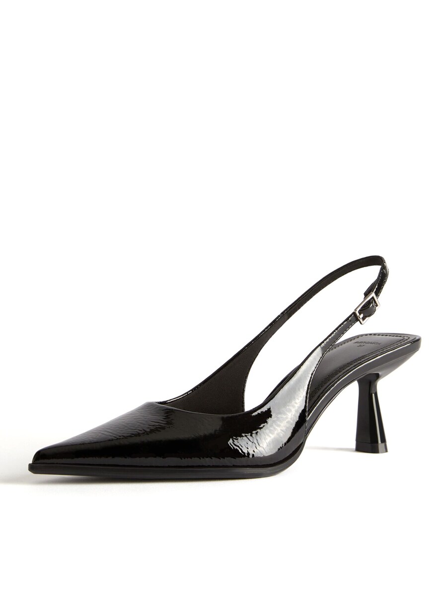 Туфли-лодочки с открытой пяткой Bershka, Black