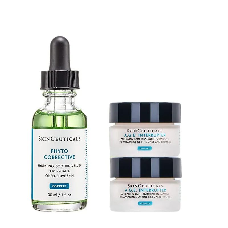 SKINCEUTICALS Набор сывороток для ремонта и увлажнения кожи, 30 мл + 15 мл + 15 мл, Three-Piece Set: Repairing Serums 30ml+Moisturizing Cream 15ml*2