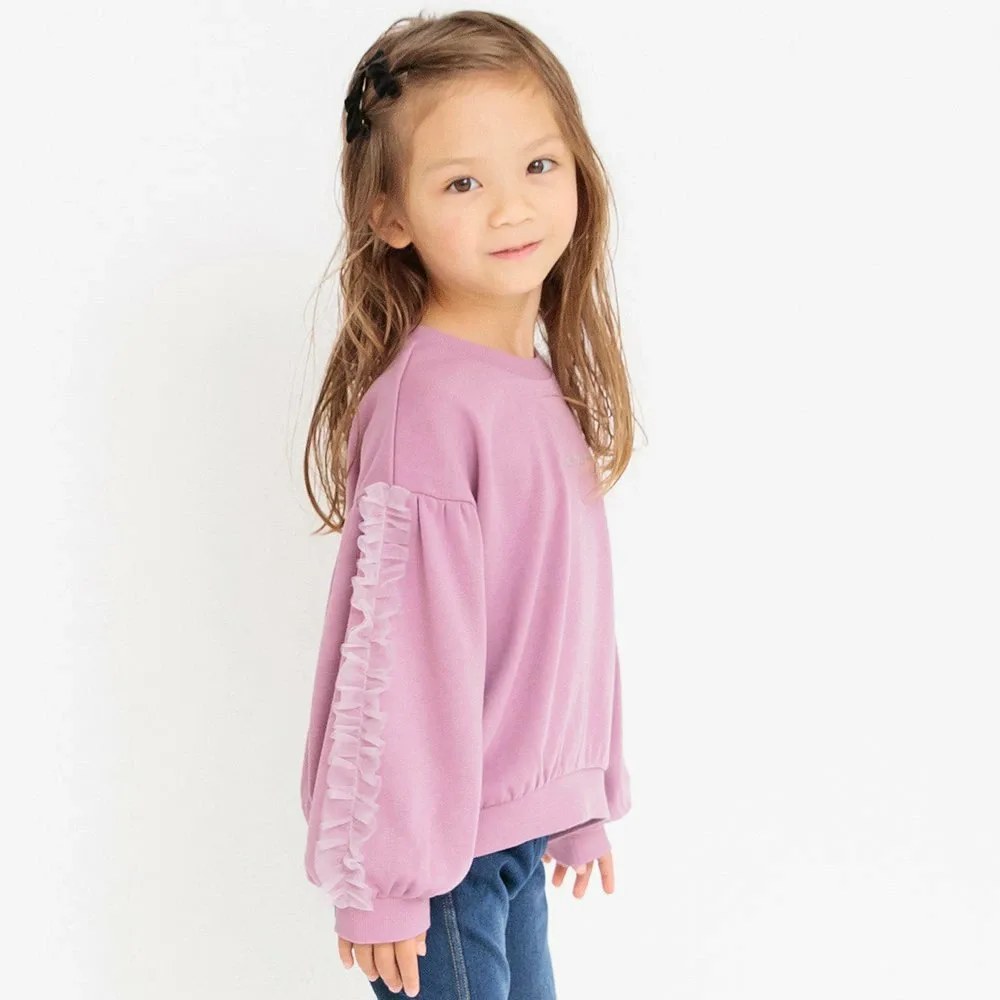 Толстовка с оборками на рукавах из тюля Branshes, pink