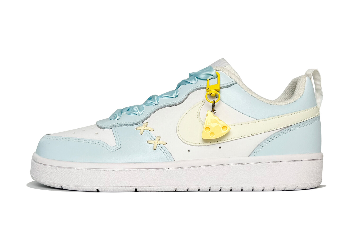 

Кроссовки Nike Court Borough Skateboarding Shoes Women's Low-top Yellow, White, синий/желтый