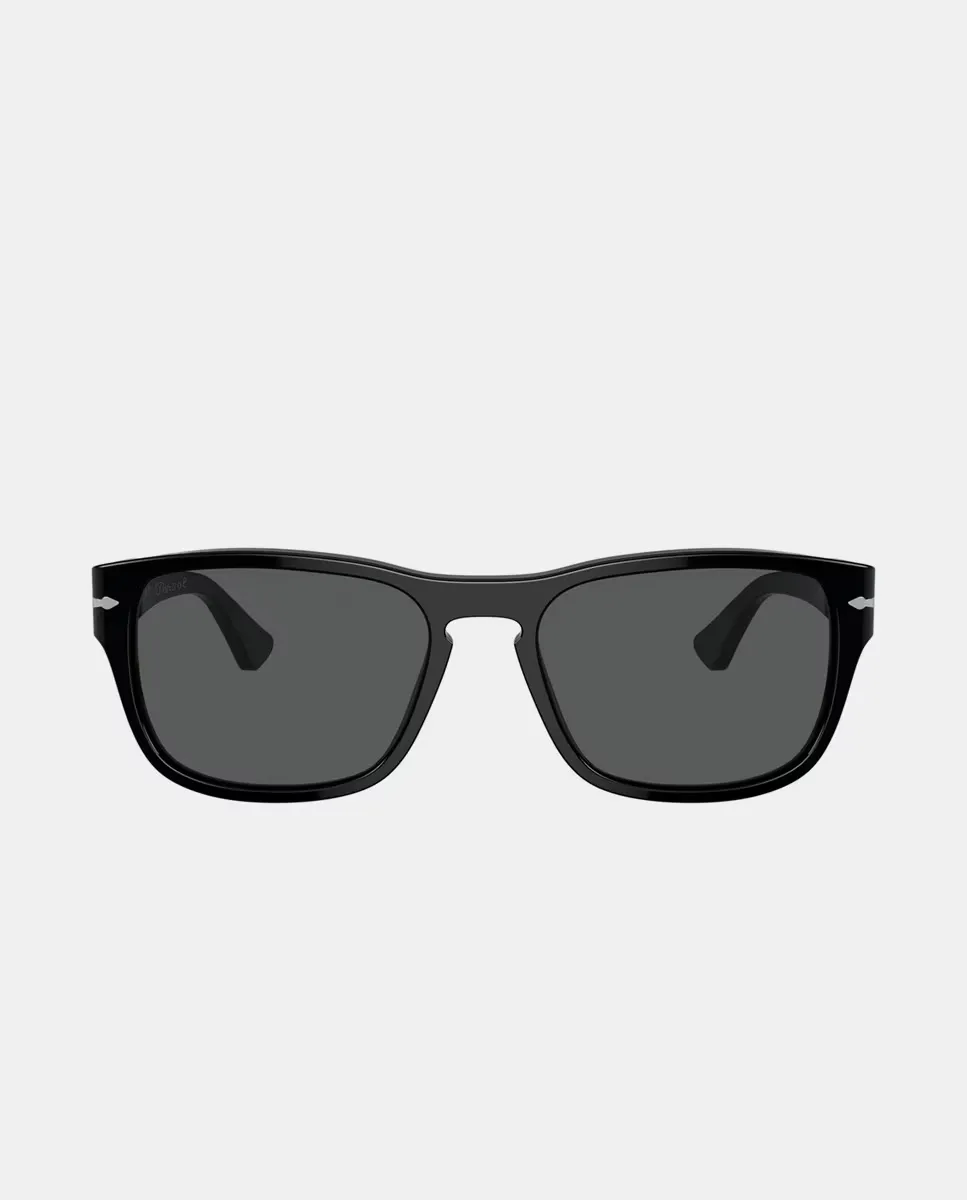 

Солнцезащитные очки унисекс прямоугольной формы из ацетата Persol, чёрный