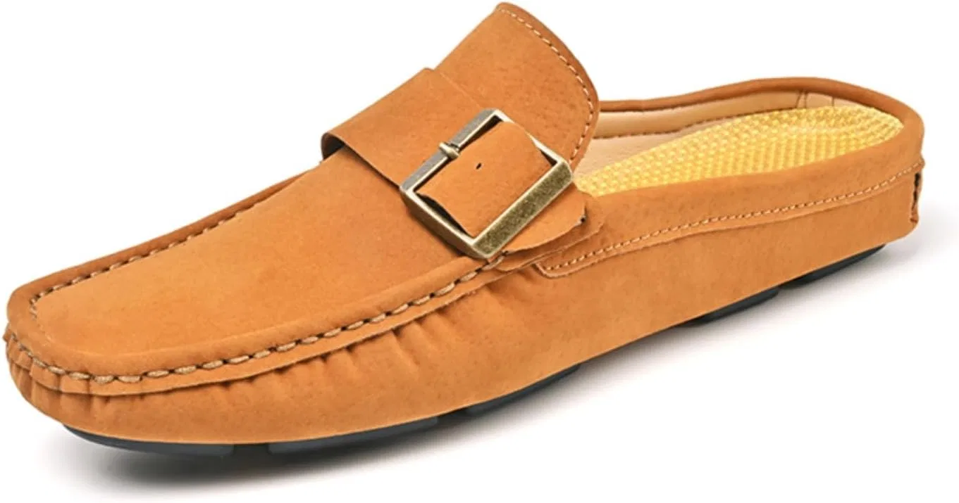 Мужские мюли, Suede, Loafers & Slip-Ons, Reddish Brown Aokisx