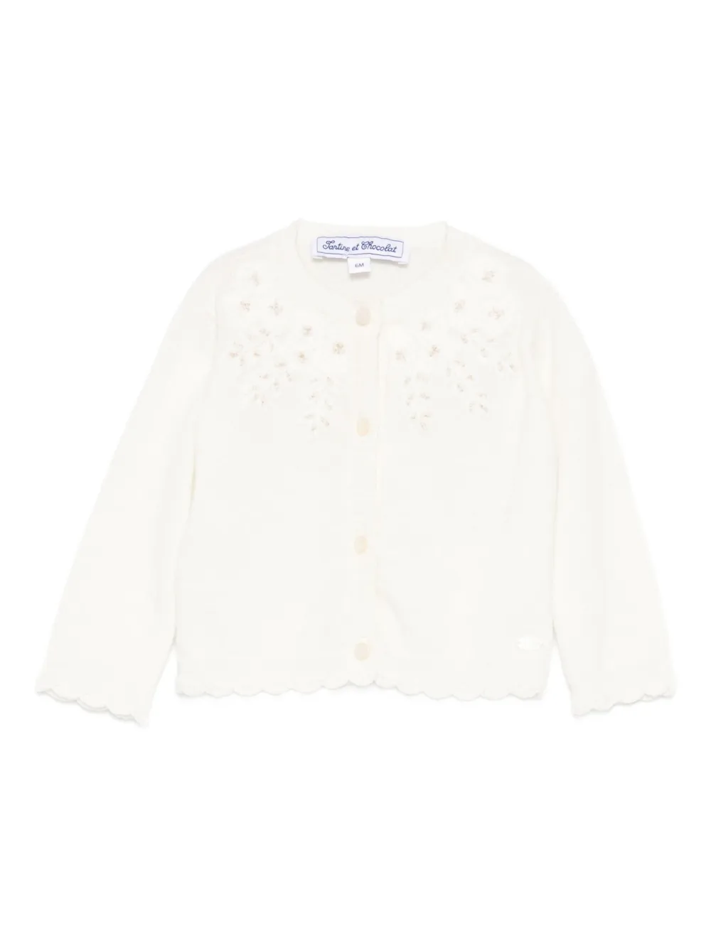 

Кардиган с фестонами Tartine Et Chocolat, белый