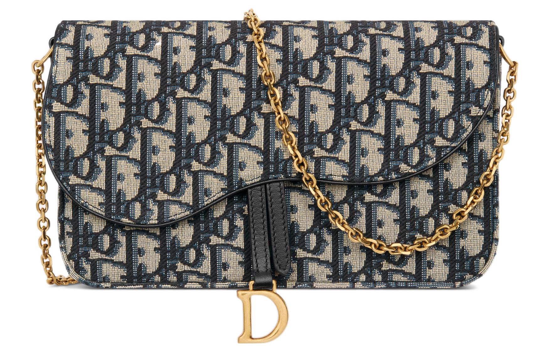 

DIOR Женская тканевая сумочка клатч синяя