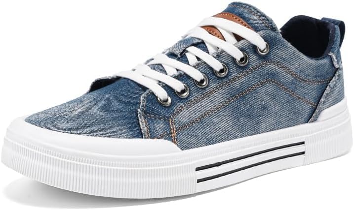 

Мужские дышащие кроссовки из холщовой ткани, повседневные низкие, кеды для скейтборда, модная спортивная обувь для отдыха с шнуровкой, дышащие мягкие спортивные туфли на все сезоны Hhhchpm, синий