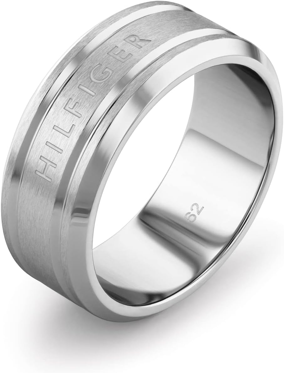 

Мужские ювелирные изделия Tommy Hilfiger, кольцо из нержавеющей стали с культовыми полосками