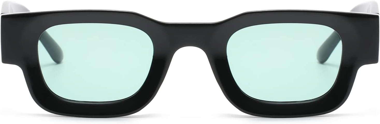 

Солнцезащитные очки EYLRIM в толстой квадратной оправе для женщин и мужчин, массивные прямоугольные поляризованные солнцезащитные очки с защитой UV400, A53 Black/Ocean Green