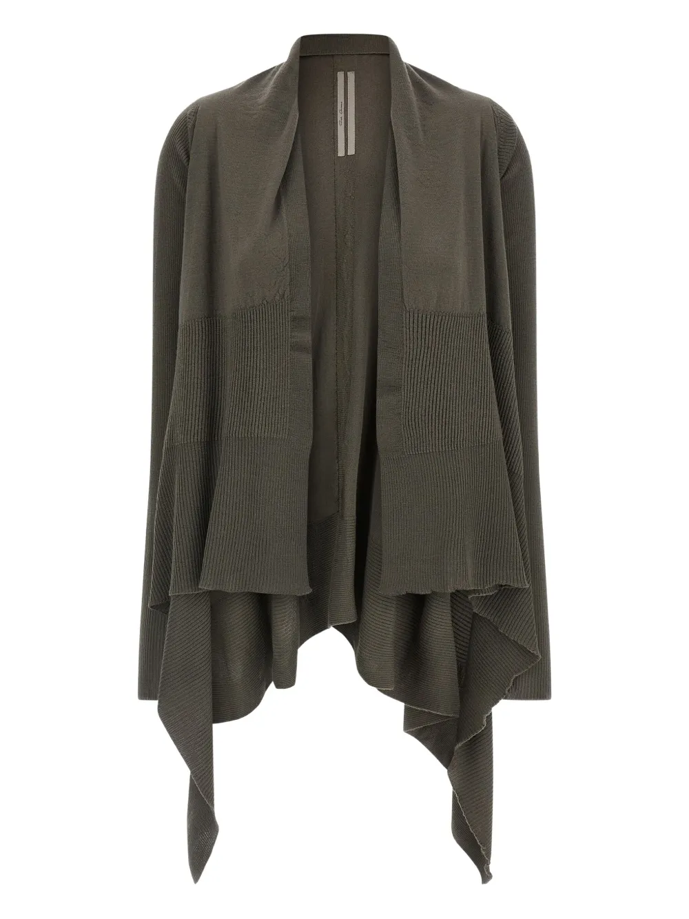 

Ребристый кардиган с запахом Rick Owens, зеленый