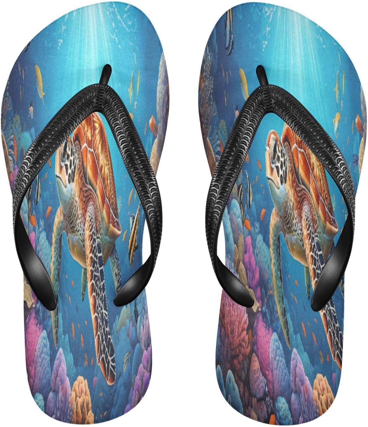

Вьетнамки с черепахой и коралловым синим, пляжный душ, резиновые нескользящие летние шлепанцы для женщин и мужчин Sinestour