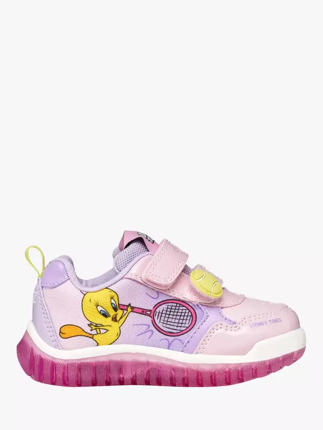 Детские светящиеся кроссовки Lightyloo Looney Tunes Tweety Bird, сиреневые Geox