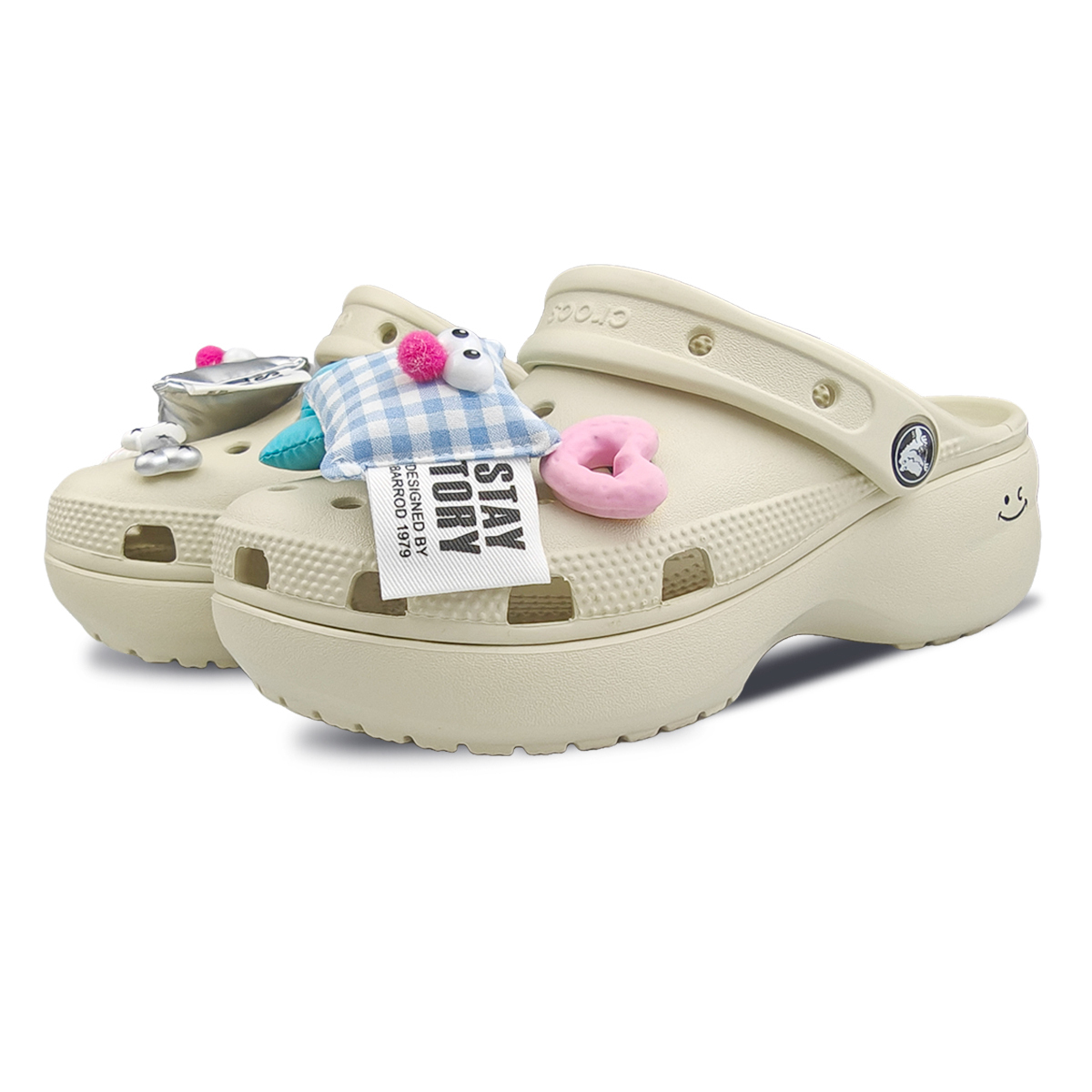 Crocs Классические платформенные клоги BNK Pillow Party женские белые, цвет Pillow Party — фото 3