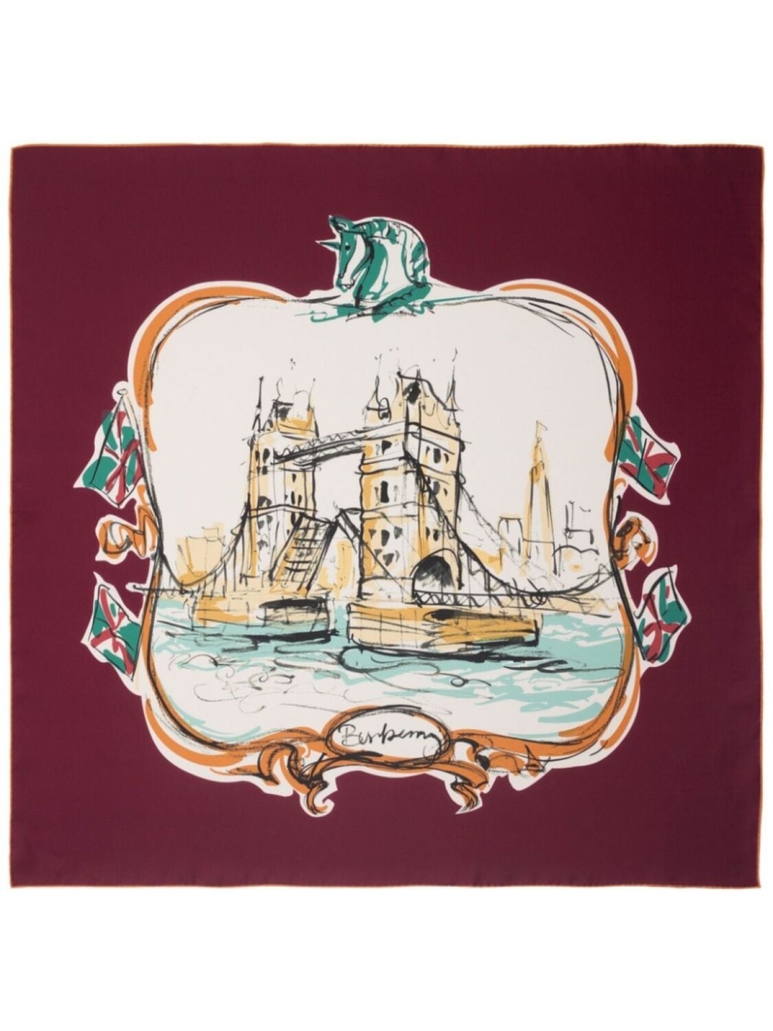 

Burberry шарф Тауэрского моста, красный