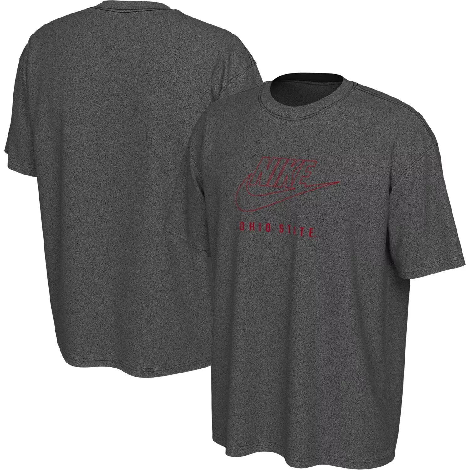

Мужская потертая футболка Nike Charcoal Ohio State Buckeyes Max90